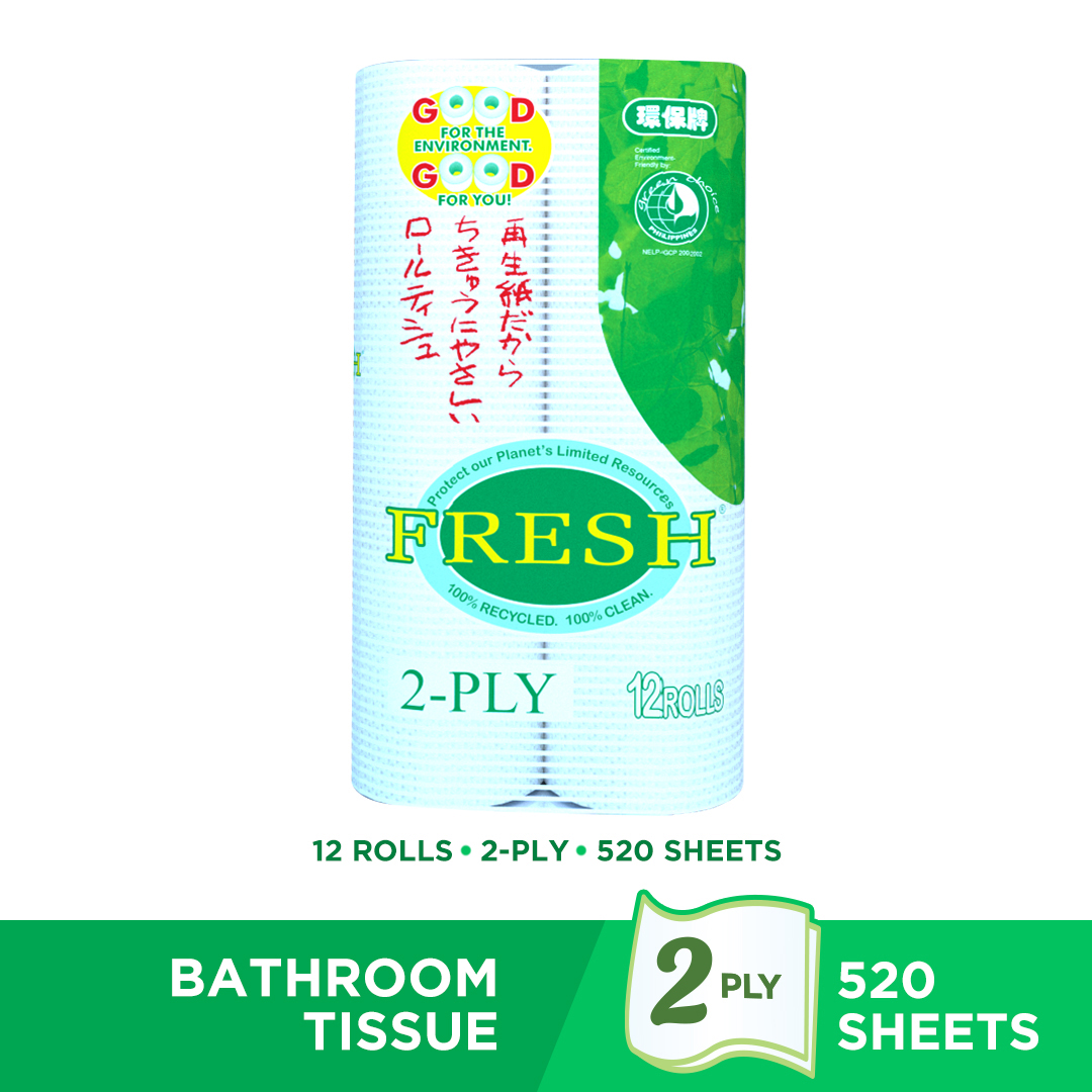 FRESH BATHROOM TISSUE JUMBO PACK 2PLY 260PULLS 520SHEETS 12s Lazada PH