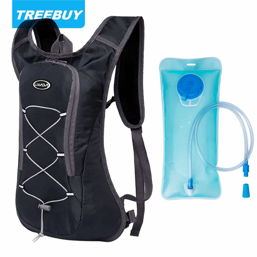 Lixada Breathable Ultralight กระเป๋าเป้สะพายหลังจักรยานกีฬากลางแจ้งขี่จักรยานตั้งแคมป์เดินป่าวิ่งถุงให้ความชุ่มชื้นกับ2L น้ำกระเพาะปัสสาวะ