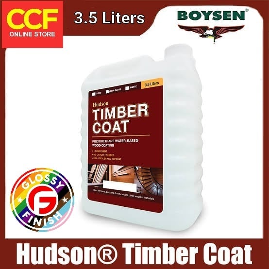 Timbercoat Hudson Polyurethane Waterbased Wood Varnish 3.5 kg Gloss