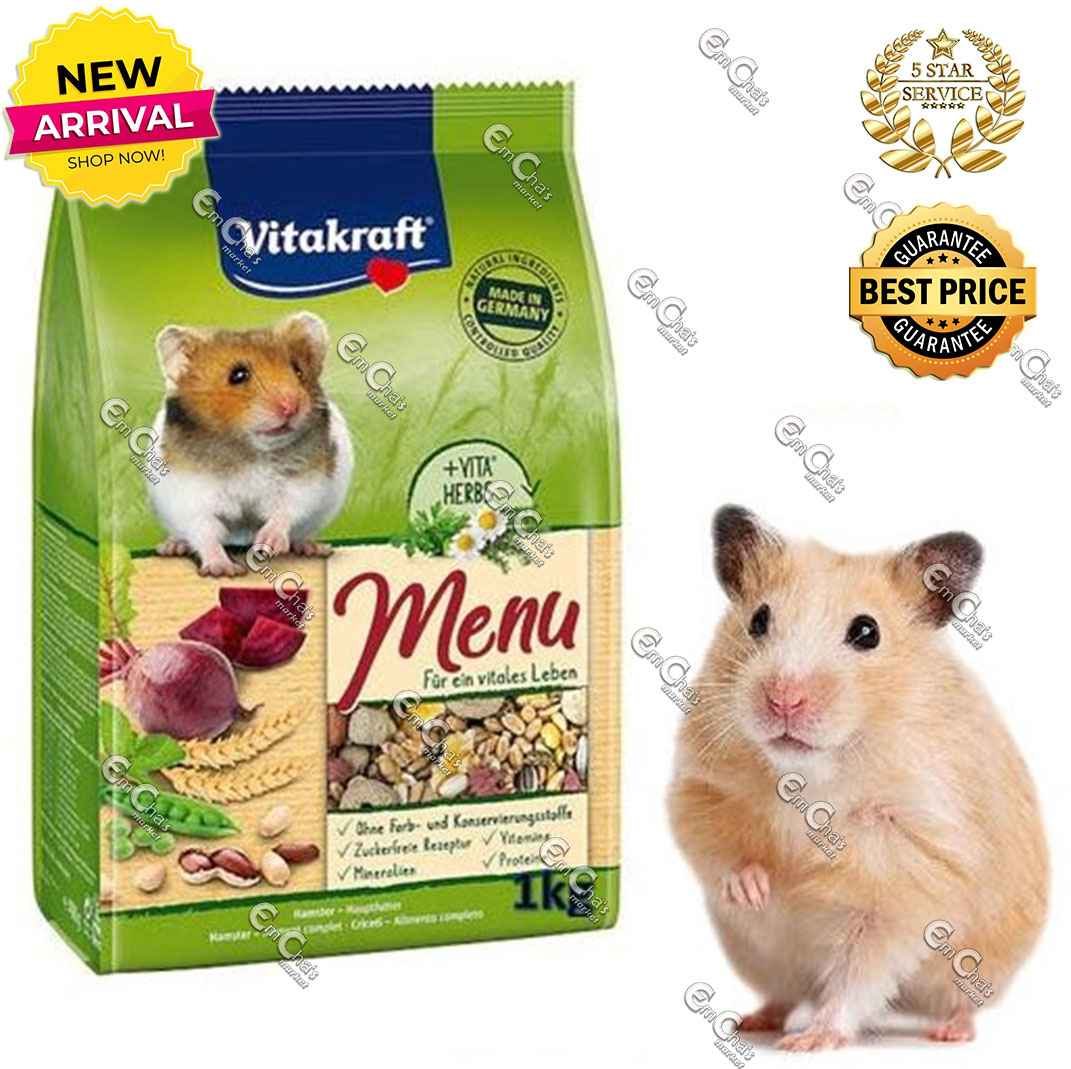 (GREEN PACK) 1kg VITACRAFT MENU HAMSTER FOOD: Premium Hamster Imported ...