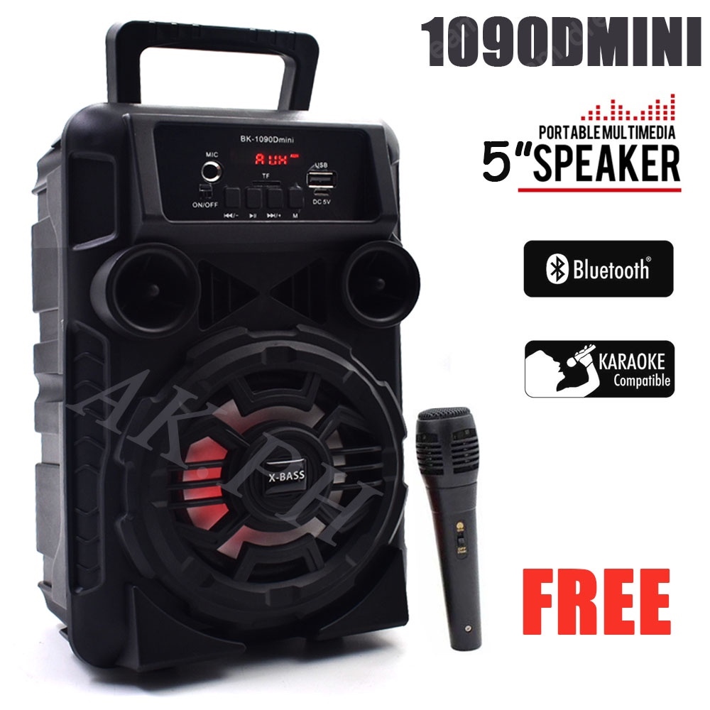 5ich 090 oke Portabe ireess peaker ith free c Bluetooth speaker sub