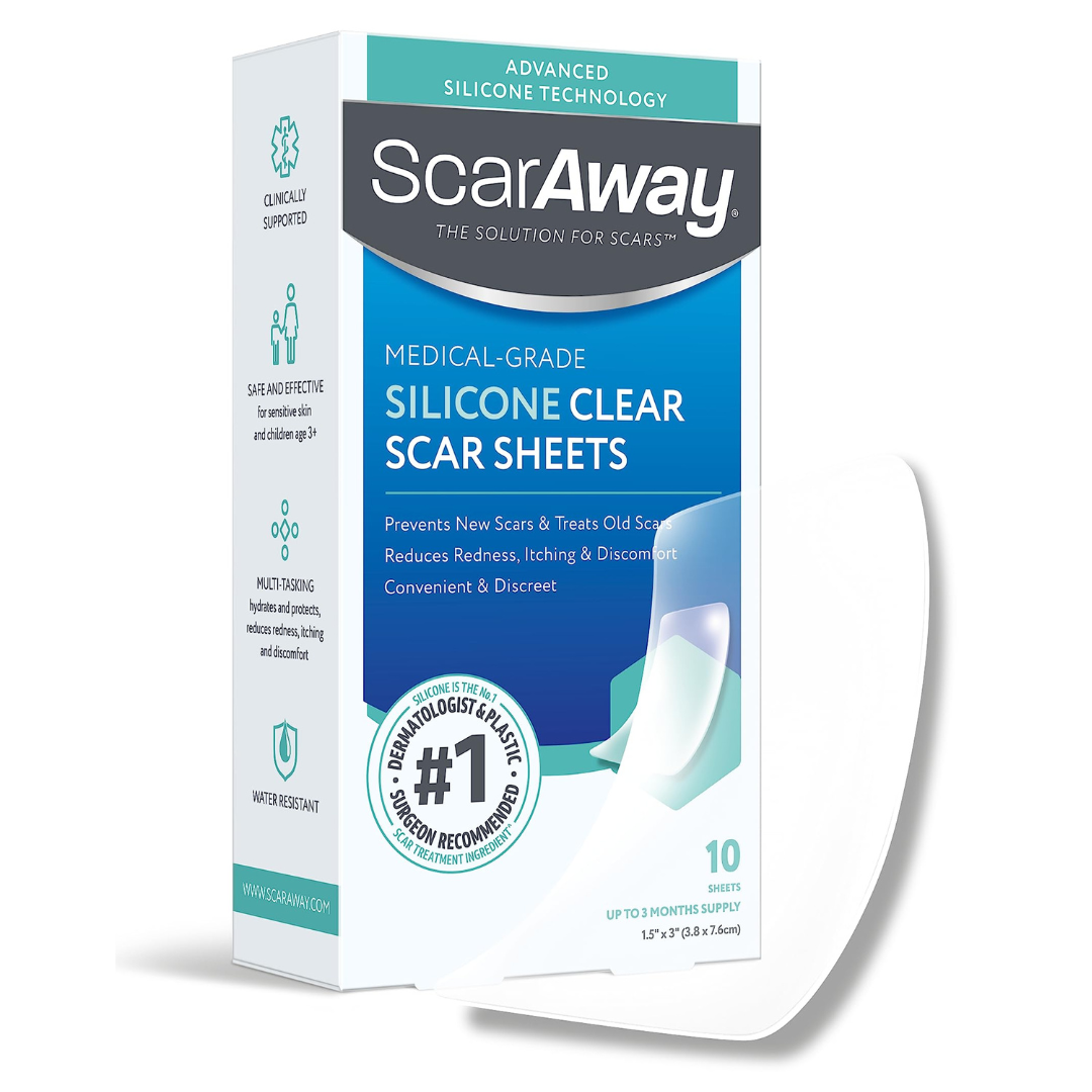 ScarAway The Solution For Scars Medical | Grade Clear (10 Silicone Scar ...