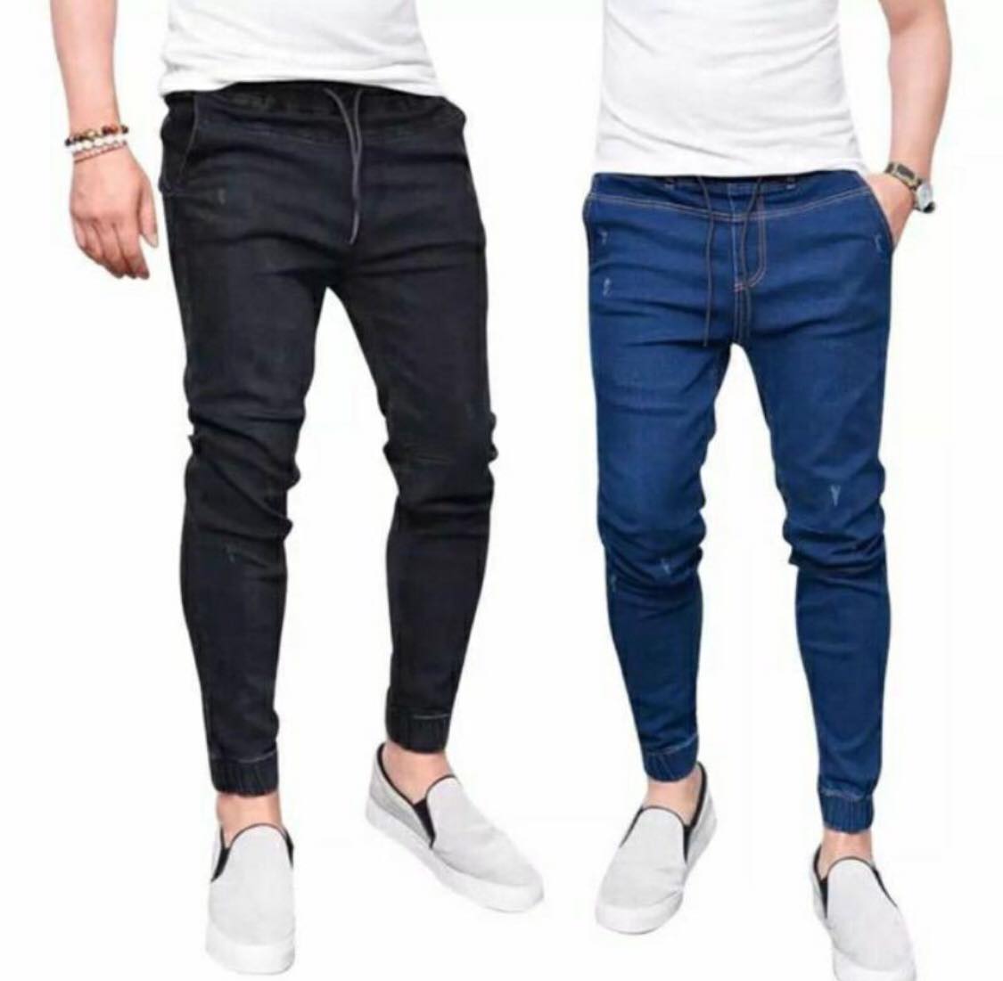 DENIM FOUR POCKET JOGGER PANTS FOR MEN 