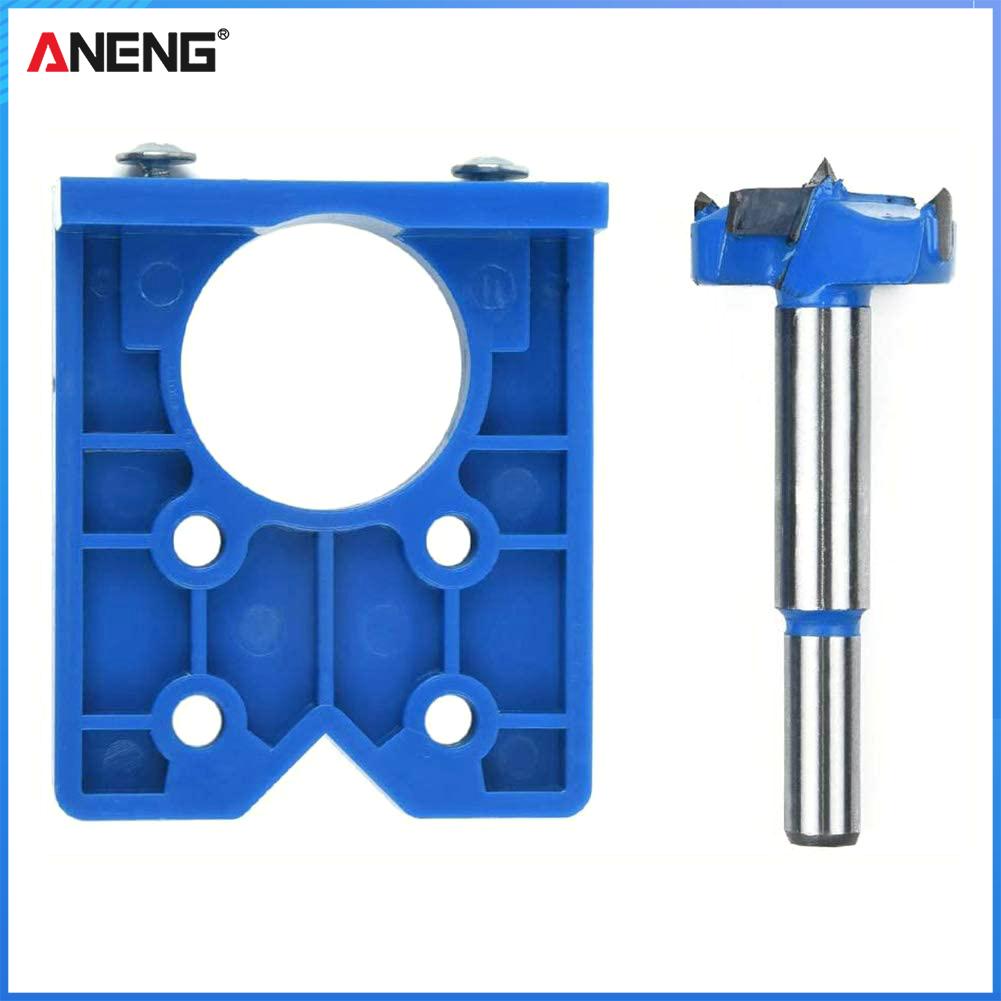 35mm Hinge Drilling Jig Concealed Hinge Hole Drilling Guide + Drill Bit