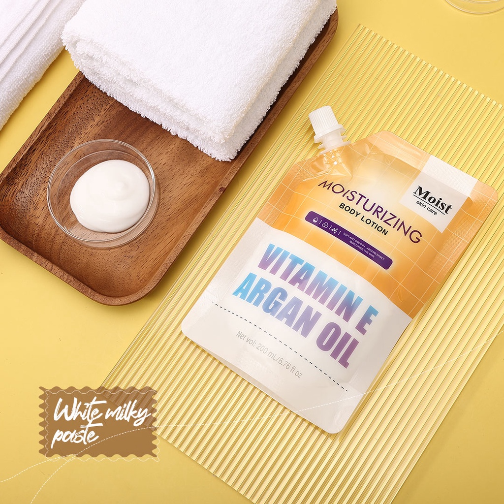 Moist Moisturizing Body lotion Vitamin E Argan oil, Hyaluronic