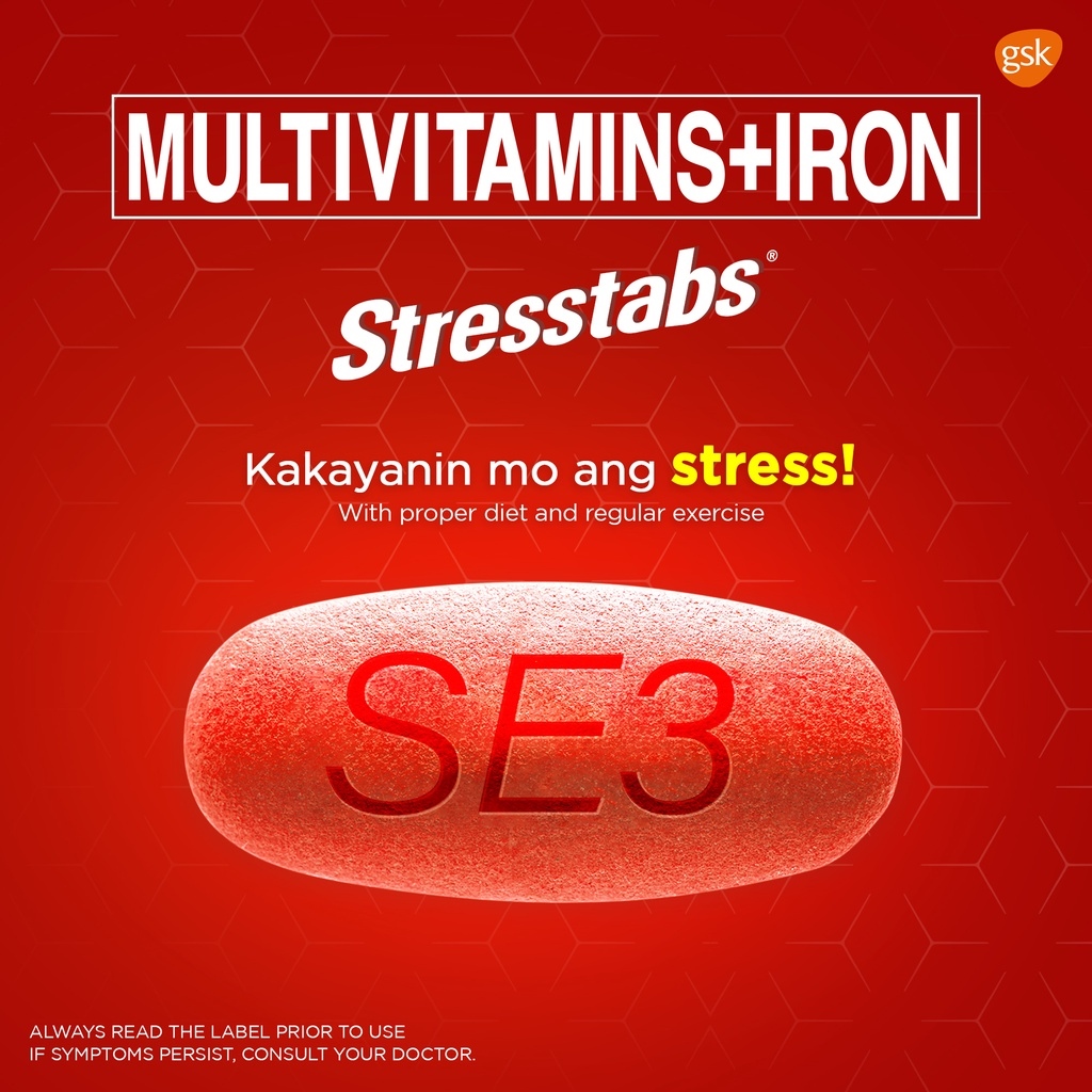 Stresstabs Multivitamins + Iron 30 tablets for fatigue, mental focus