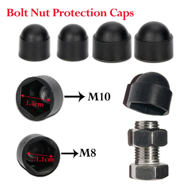 mmico 10PCS Car M8 M10 Plastic Metric Dome Bolts Nuts Head Caps Cover Hex Screws laipan003141