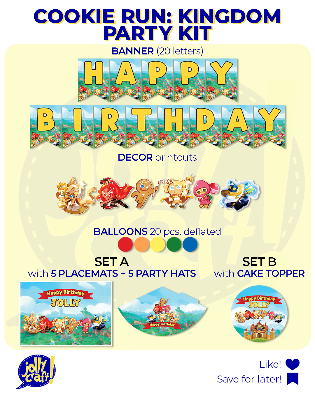 cookie run kingdom birthday decorations