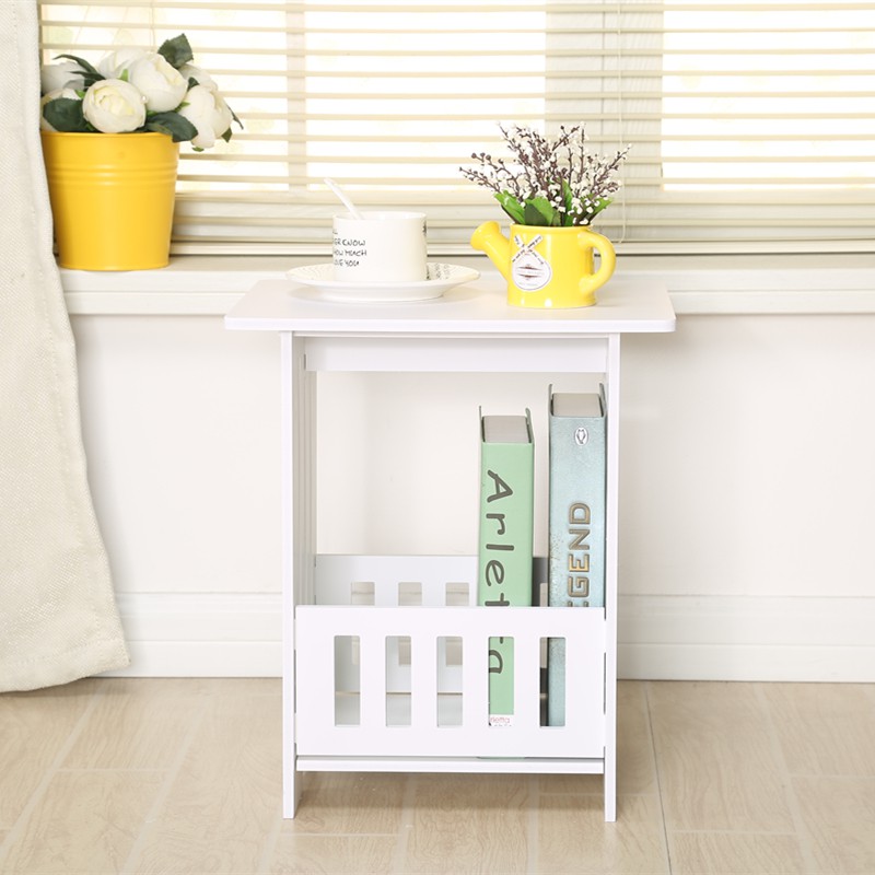 Coffee Tables Living Room wood bedside table small table storage rack