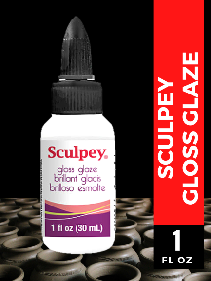 Sculpey Gloss Glaze 1 oz. (30 mL, Polymer Clay, Oven Bake