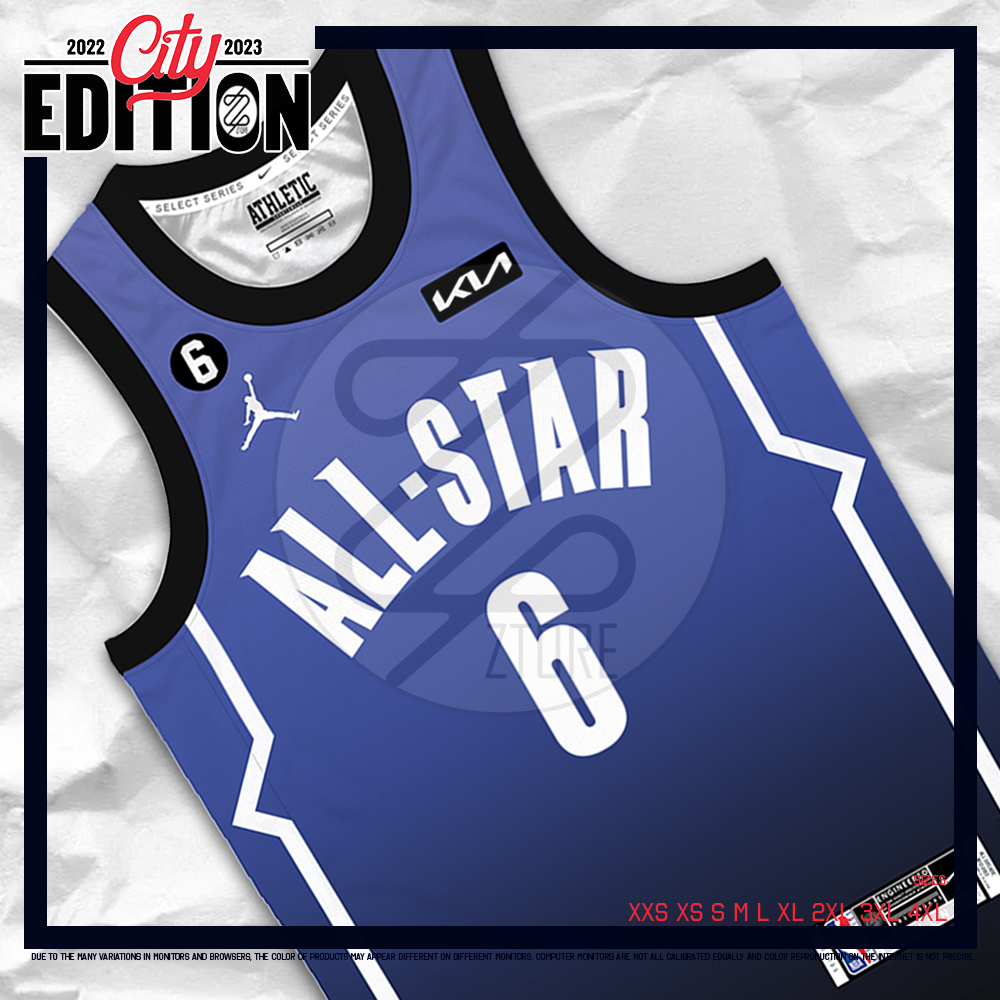 ZTORE ALLSTAR 2023 NBA JERSEY AND SHORT LEBRON JAMES Full Sublimation  Premium (BLUE BLACK)