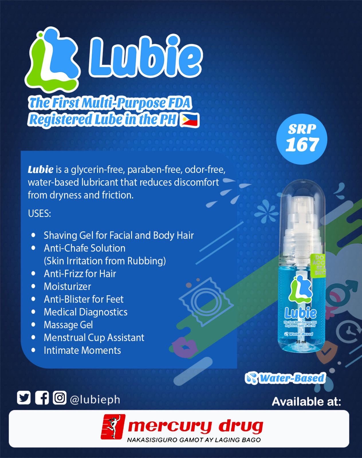 Lubie Multi-Purpose Lube 35ml 12 Pcs. | Lazada PH