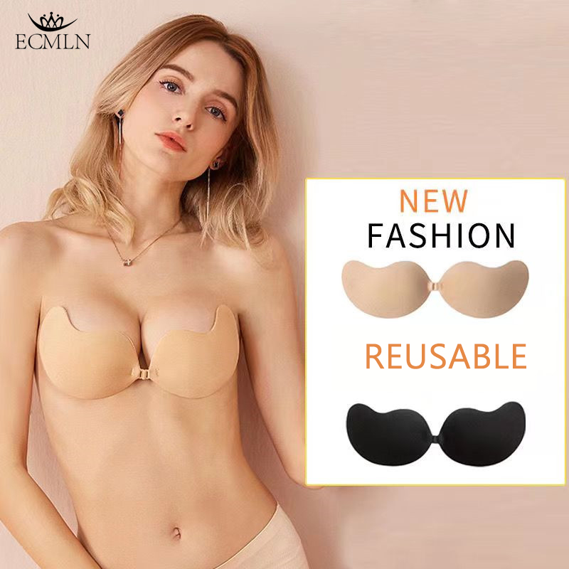 ECMLN Women Silicone Bra Self-adhesive Stick on Gel Push Up