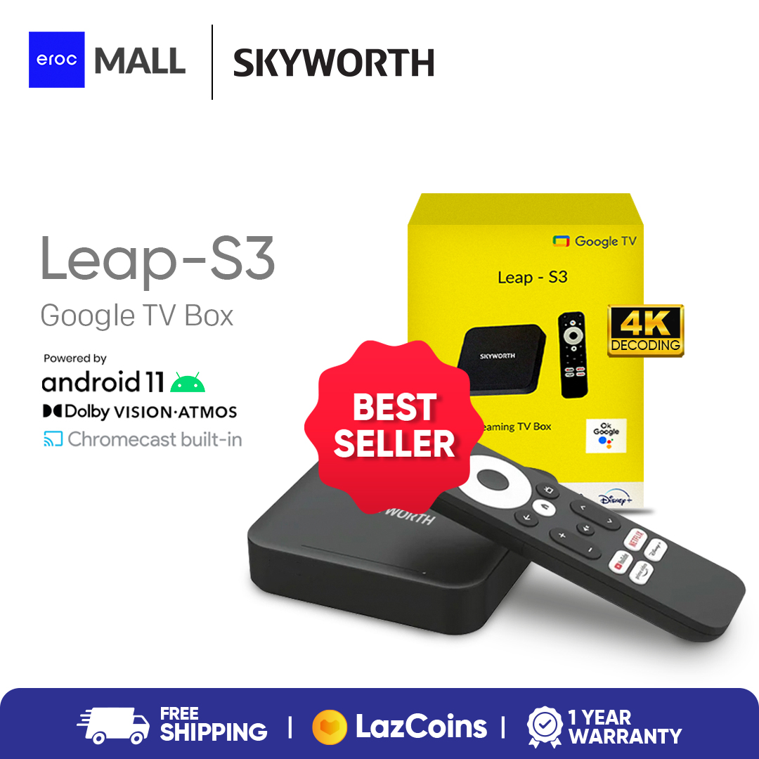 Skyworth NEW Google TV Box [LEAP-S3] 2G＋16G 4K Ultra HD Google Software ...