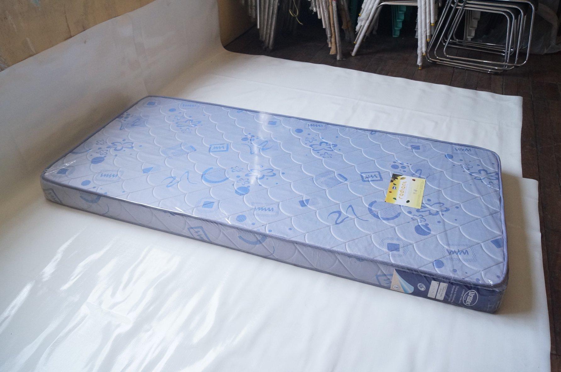 Radiant Quilted Mattress 4x48x75 SemiDouble (Cream, Peach, Blue