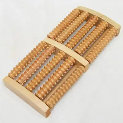 5 Raw Wooden Wood Roller Foot Massager Stress Relief HealthTherapy Relax Massage