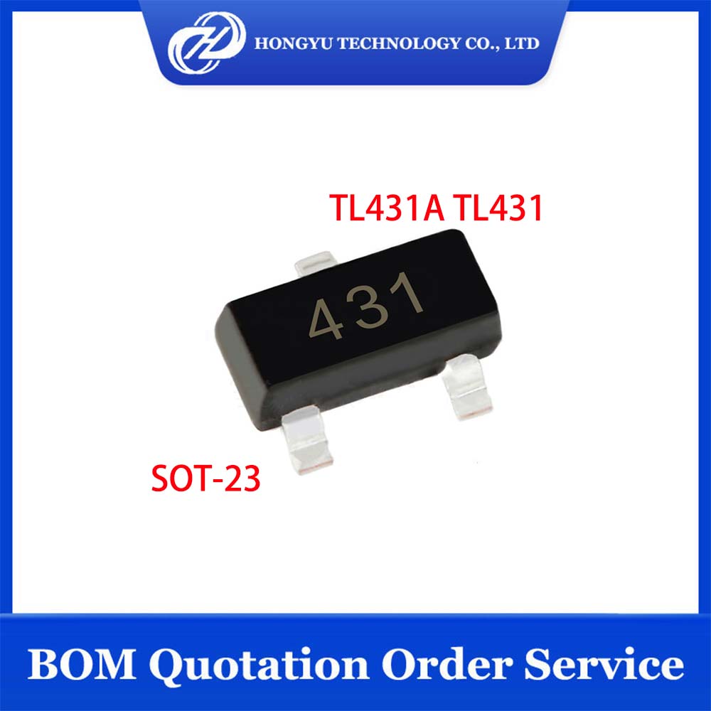 50 - 100 buah tl431a tl431 sot-23 431 sot smd regulator voltase baru tabung triode ic baru