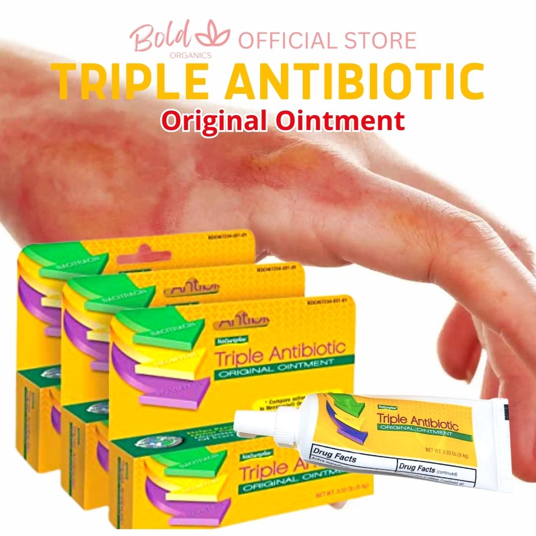 BOLD ORGANIC Triple Antibiotic USAMade Eczema & Itchy Skin Solution Soothing Ointment for Skin