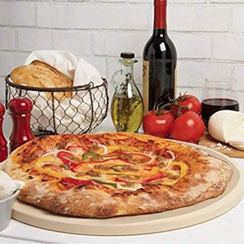 Pizza Stone 15 inch Round Baking Stone for Bread Ceramic Pizza Grilling