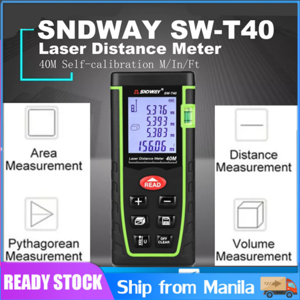 Sndway Laser Distance Meter digital Rangefinder Measure Distance/Area
