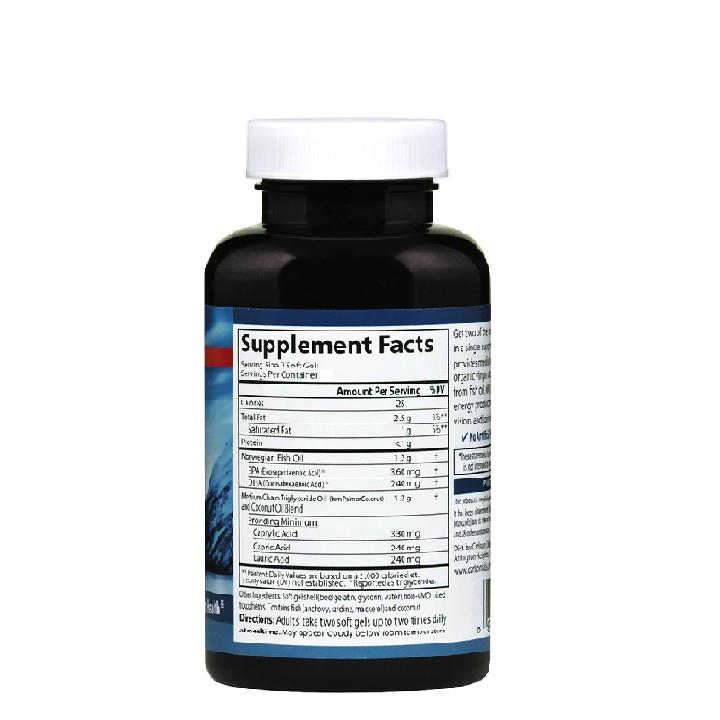 Carlson MCT Omega3 Coconut Oil Caprylic Capric Acids EPA DHA Brain