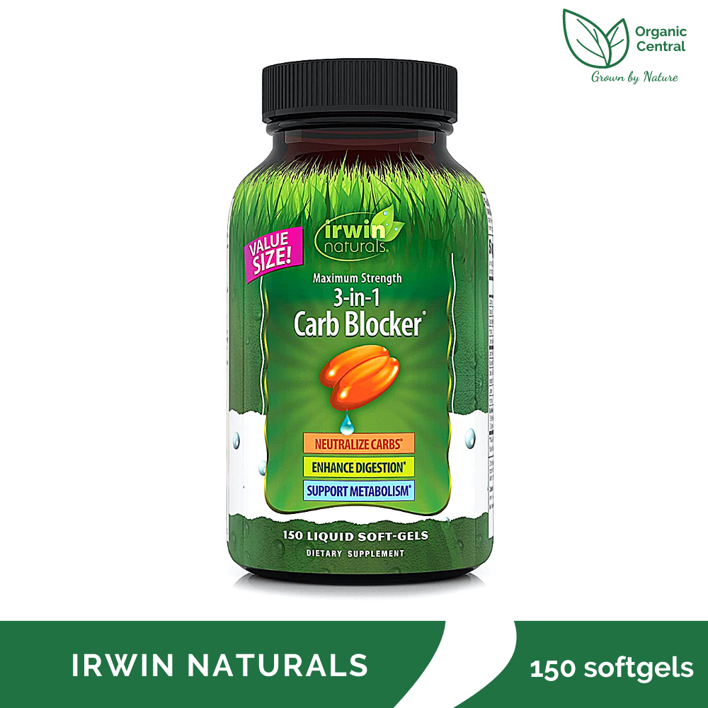 Irwin Naturals 3In1 Carb Blocker Maximum Strength 150 Liquid Soft