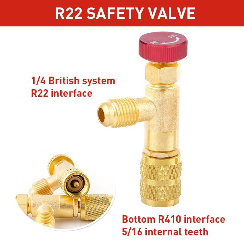 Air Conditioning Plus Fluoride Valve R22 Adapter R22 R410 Brass ...