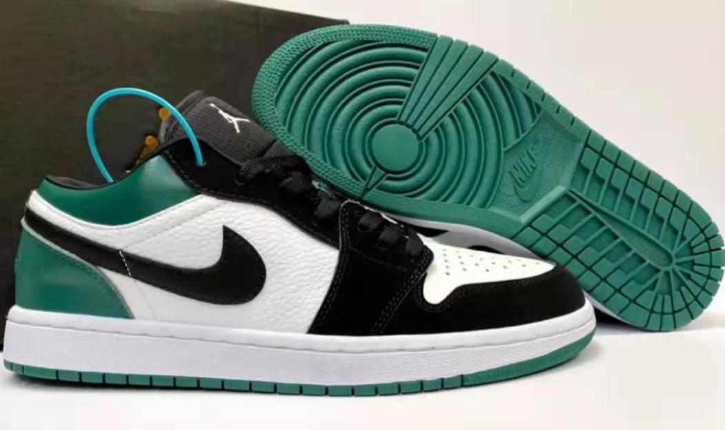 NEW ARRIVAL! Nike jordan 1 low white/black/green men's 41-45 | Lazada PH