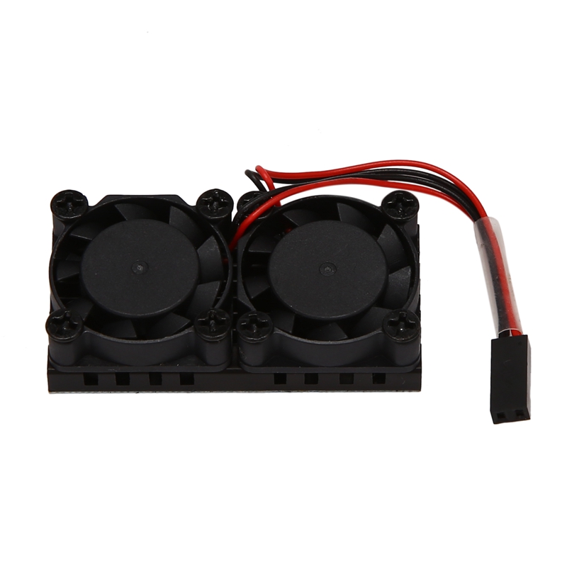 for Raspberry Pi 4 Model B Dual Fan with Heat Sink Ultimate Double Cooling Fans Cooler for Raspberry Pi 4B/3B+