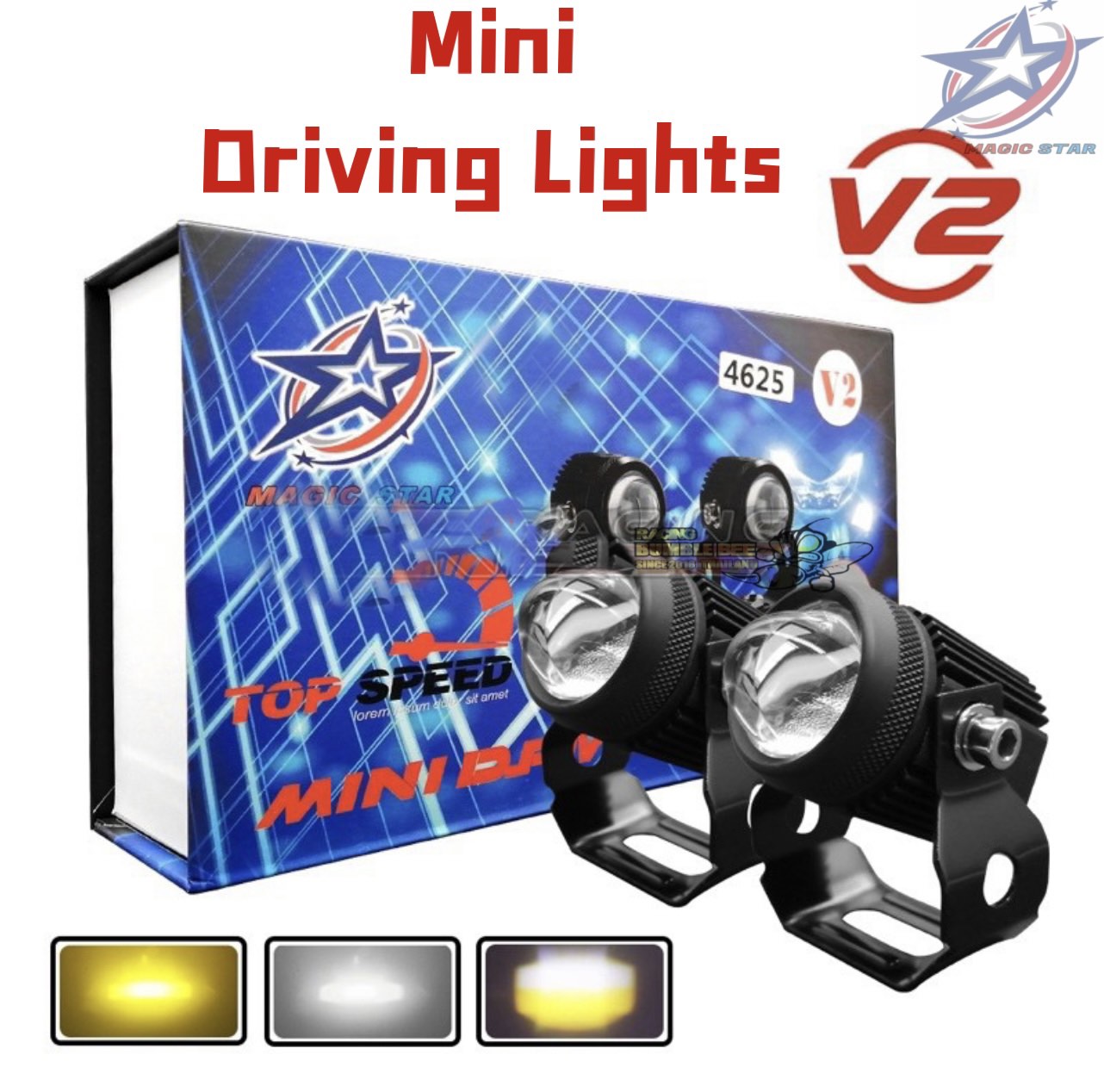 mini driving lights v2 high/low whiteyellow Lazada PH