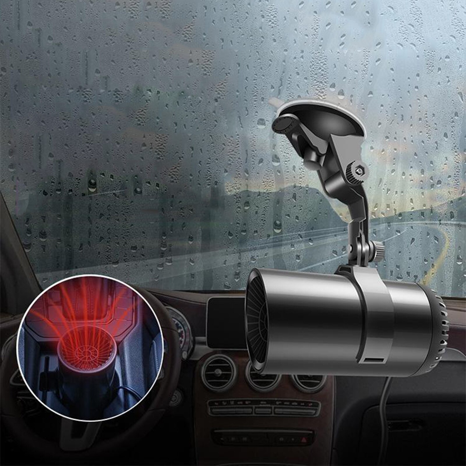 12V 65W Portable Car Heater Windshield Heater Fan Windscreen Defrost Defogger Lazada PH