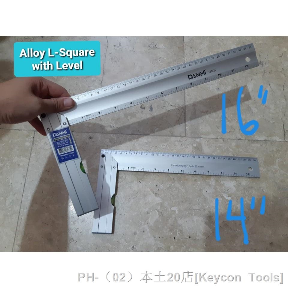 Keycon Tools LSquare Ruler with Level Bar Alloy 14 16 Heavy Duty
