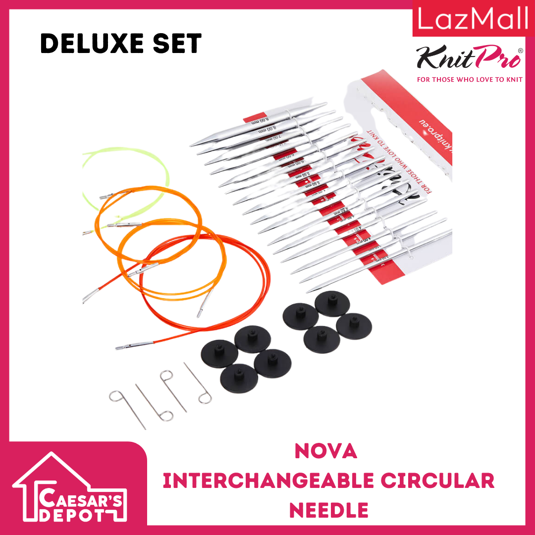 Nova Interchangeable Circular deluxe Needles Set