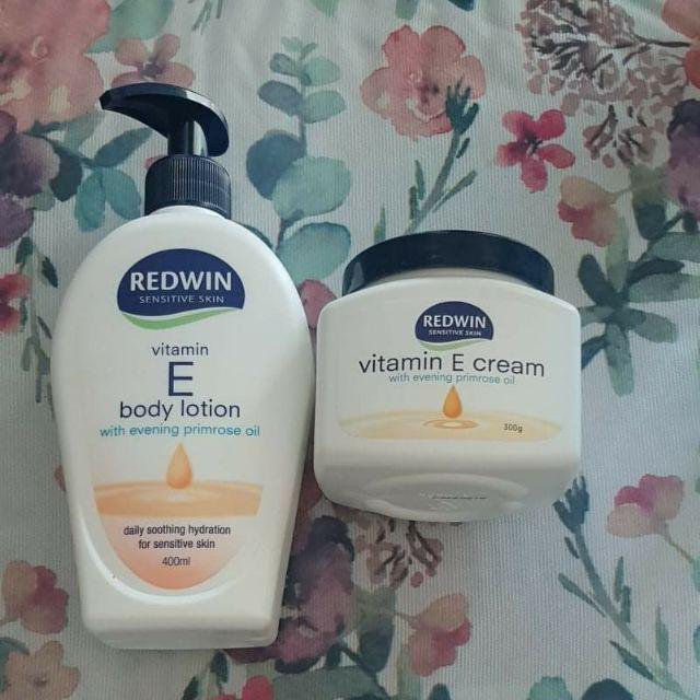 Authentic Redwin Sensitive Skin Vitamin E CREAM & BODY LOTION with
