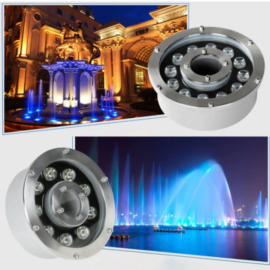 Led RGB fountain light 9w Led Pool Light AC12V AC24V Waterproof Ip68