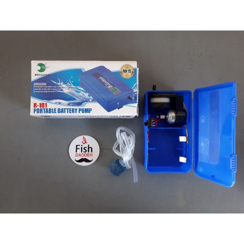 Aquarium Battery Air Pump Airpump Portable Airpump Aquaspeed ABPQ1 RS