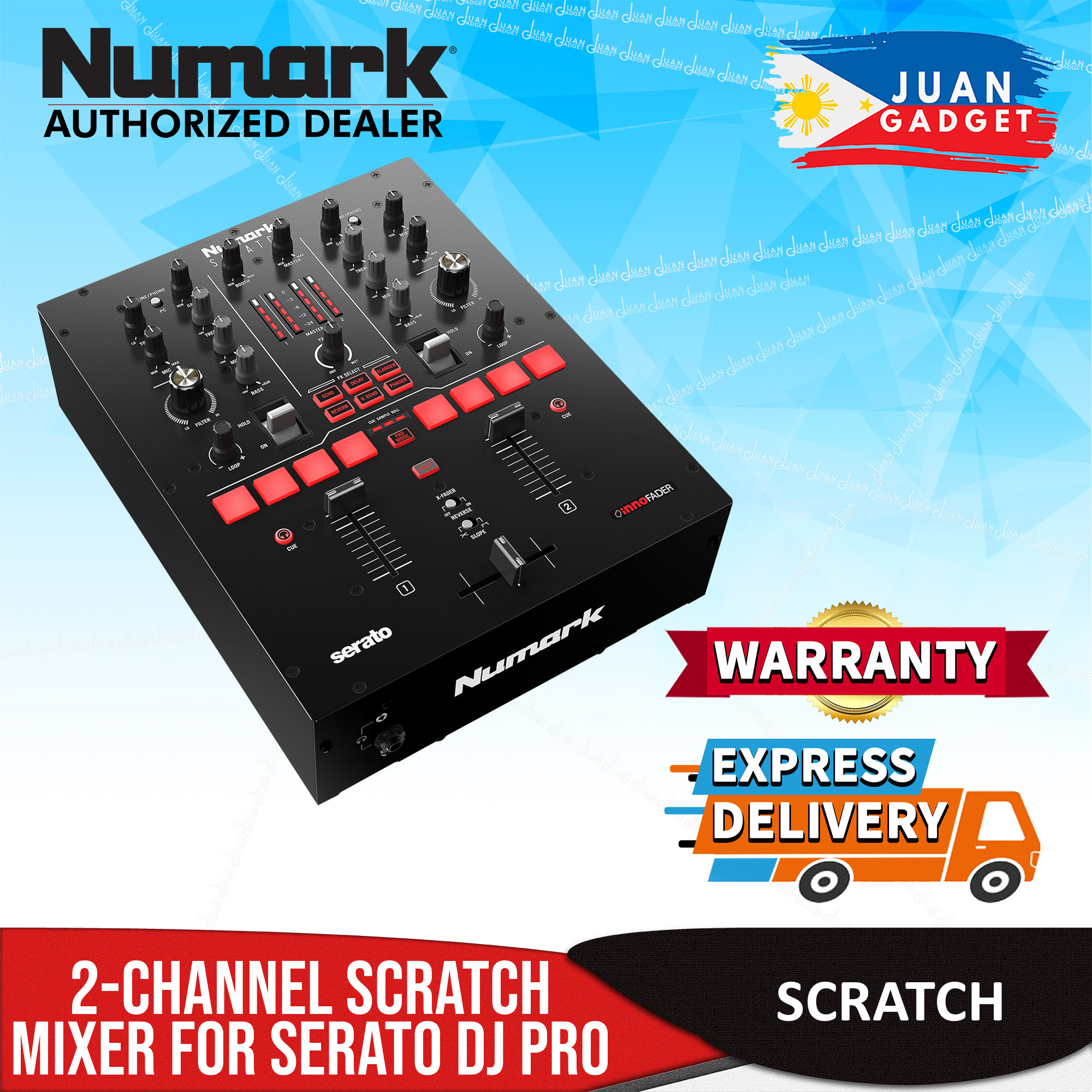 Numark Scratch 2チャンネルDJミキサー nヌマーク スクラッチ-商品の画像