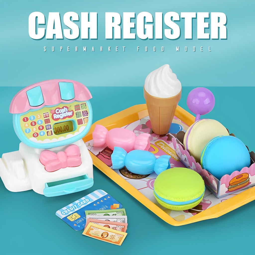 Cash Register Donut Simulation Ice Cream Toys Food and Store Trading