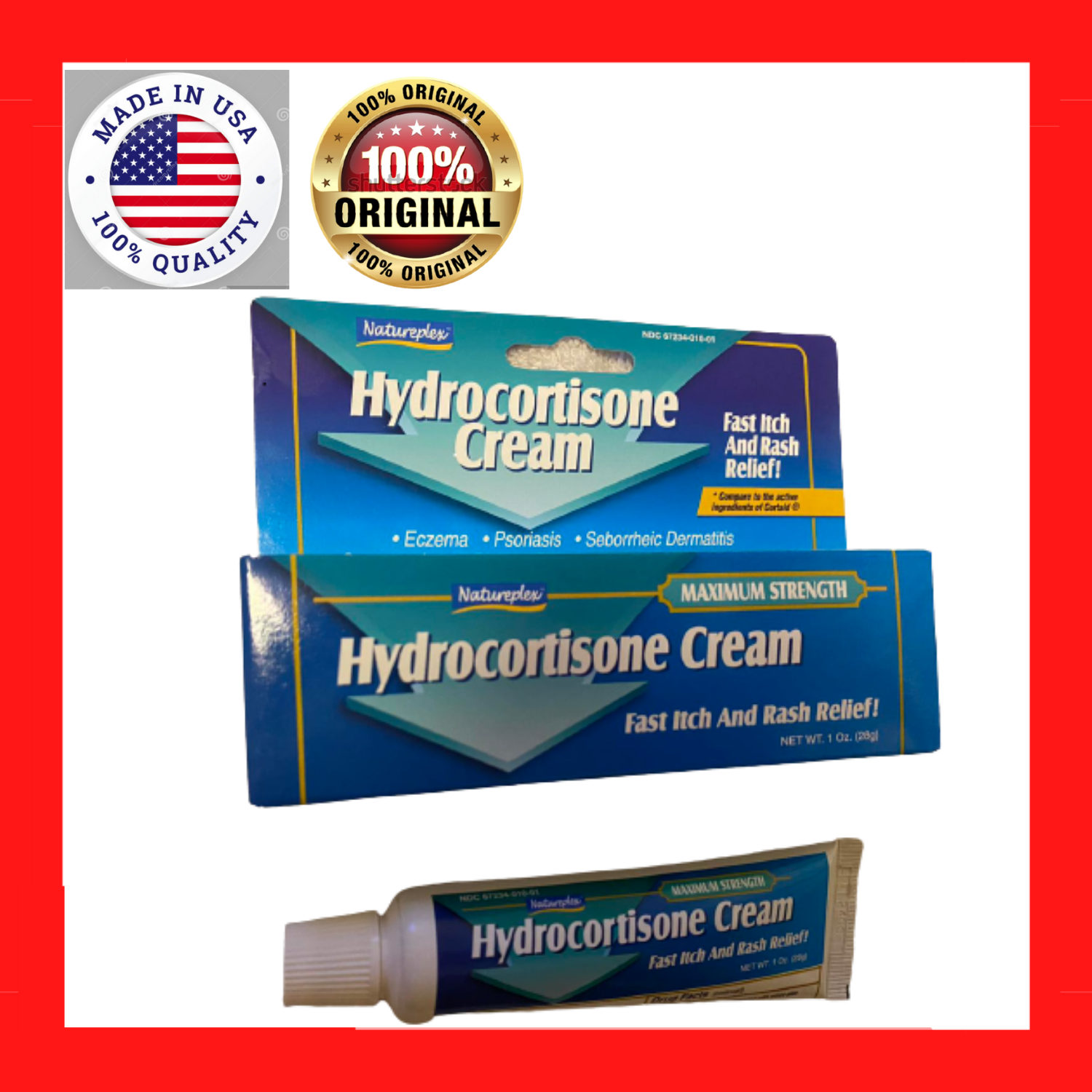 AUTHENTIC Made in USA HYDROCORTISONE AntiItch Cream ECZEMA PSORIASIS