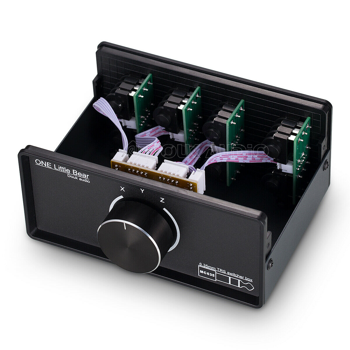 ในสต็อก Douk Audio แบบพกพา3-Way Mono/สเตอริโอ6.35มม. TRS กล่องสลับเสียง ...