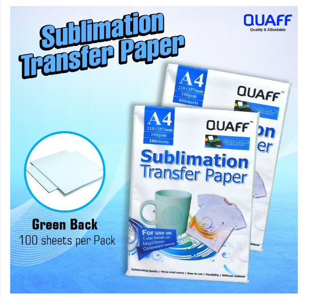 sublimation paper A4 .100 sheet