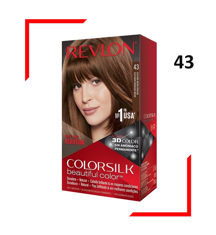 Revlon Colorsilk 43 Hair Color, Medium Golden Brown (#43) | Lazada PH