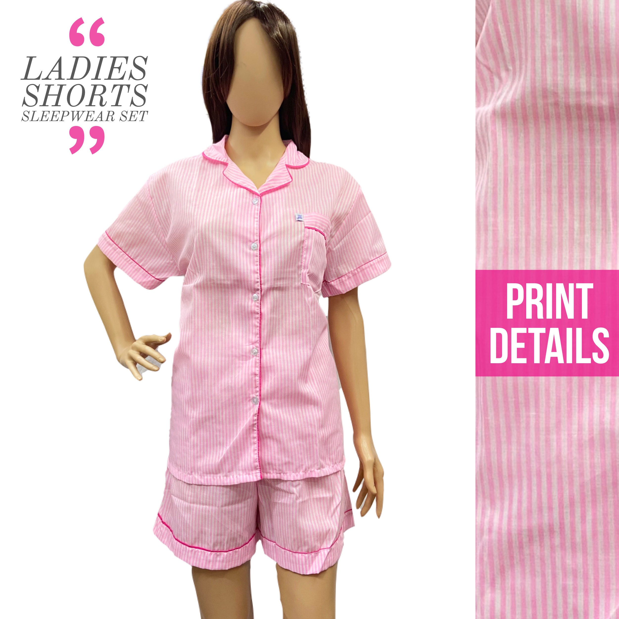 SIZE XL LADIES WITH COLLAR SHORT SLEEVES PAIRED WITH SHORT PANTS