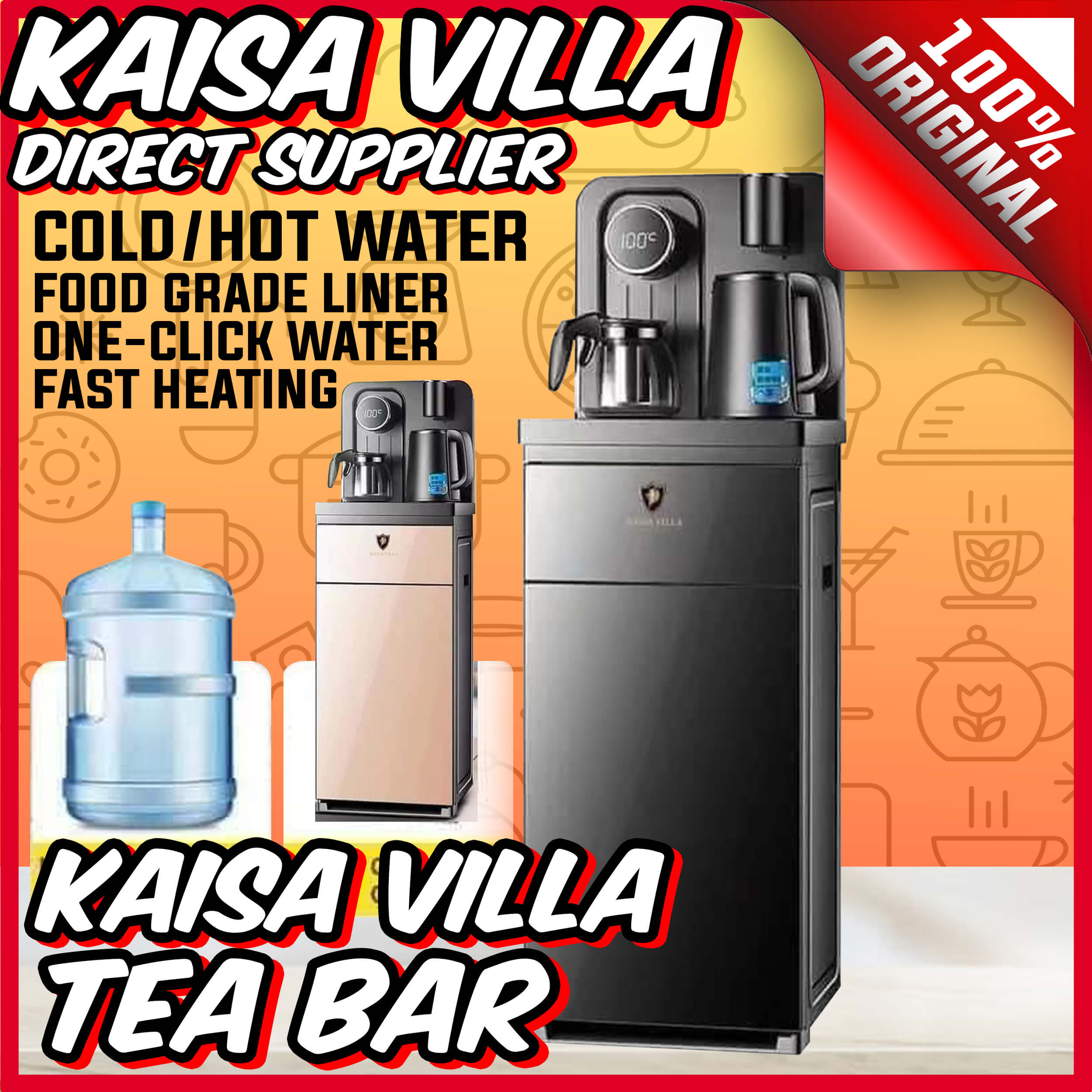 KAISA VILLA 2in1 TEA BAR MACHINE BOIL WATER / BREW TEA TEA BAR MACHINE