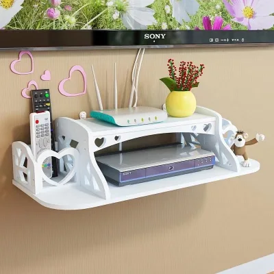 TV Box Router PC DVD Player Space Wall Mount Storage Shelf Holder Stand Rack