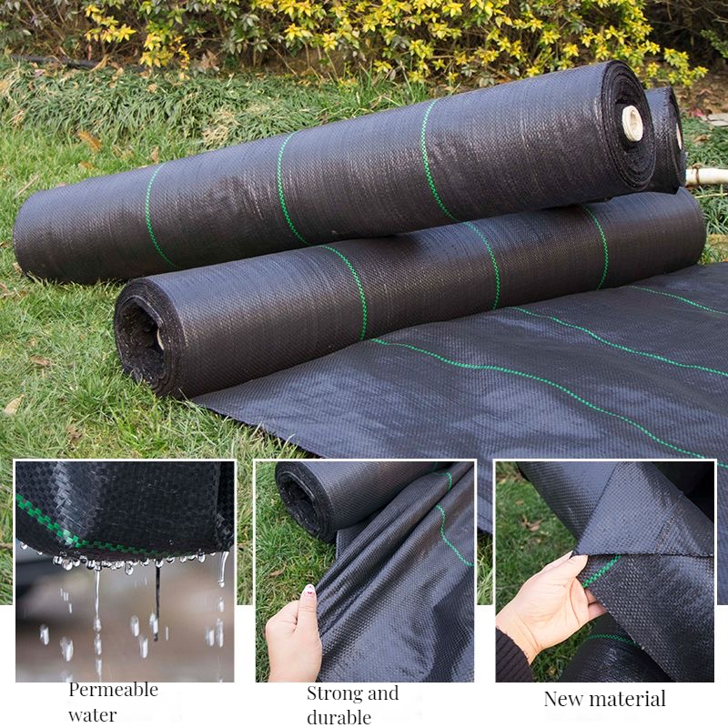 100M/200M Garden Anti Grass Cloth Garden Weed Barrier Fabric High ...