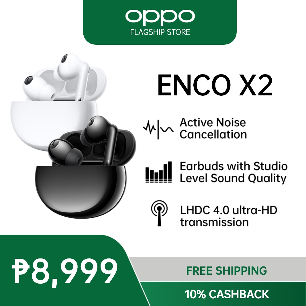 OPPO ENCO X2 TWS Wireless Earphone Bluetooth 5.2 Active Noise Cancelling Qi  Wireless Charging Headphone LHDC