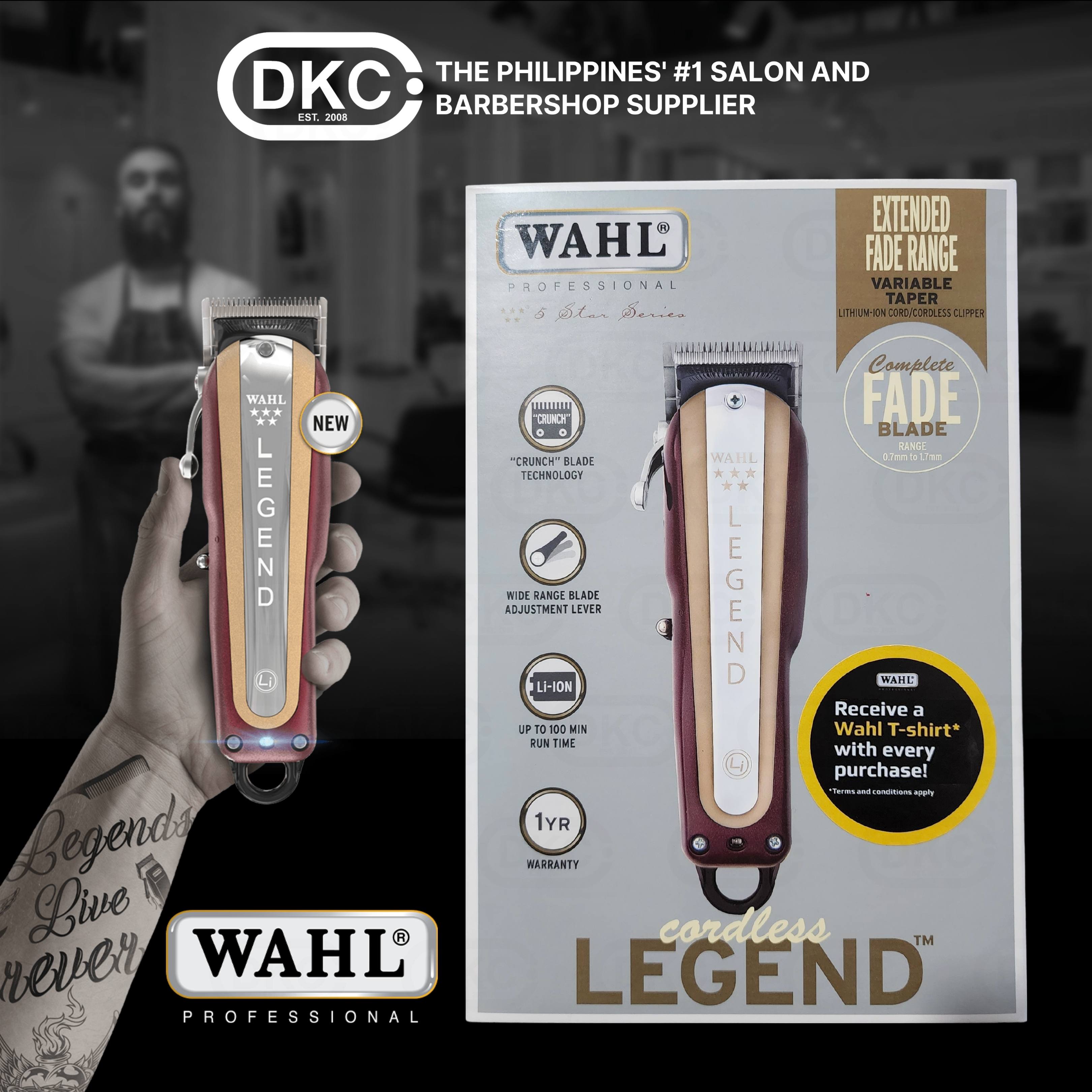 Wahl Professional Star Cordless Legend Hair Clipper with 100  Minute Run Time for Professional Barbers and Stylists…