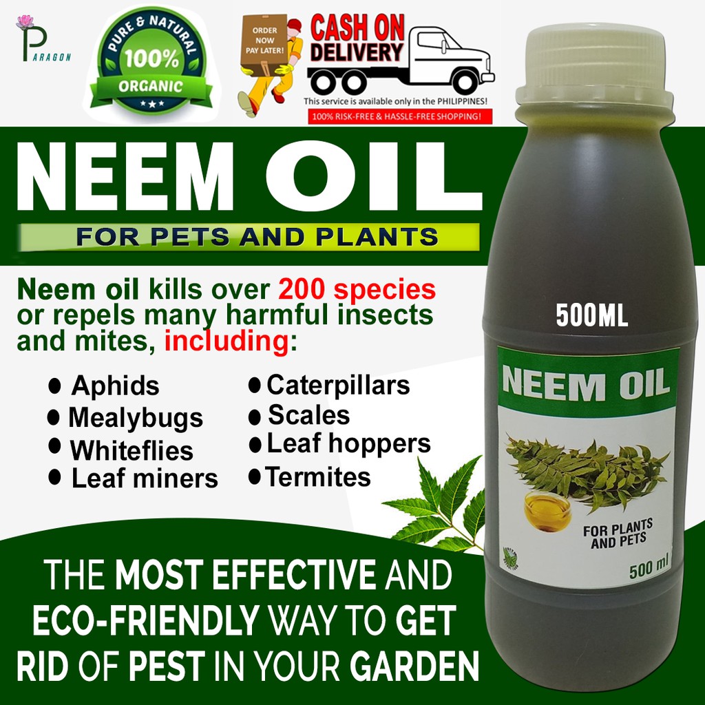 Neem Oil for Pets and Plants (PURE 500ml) Lazada PH