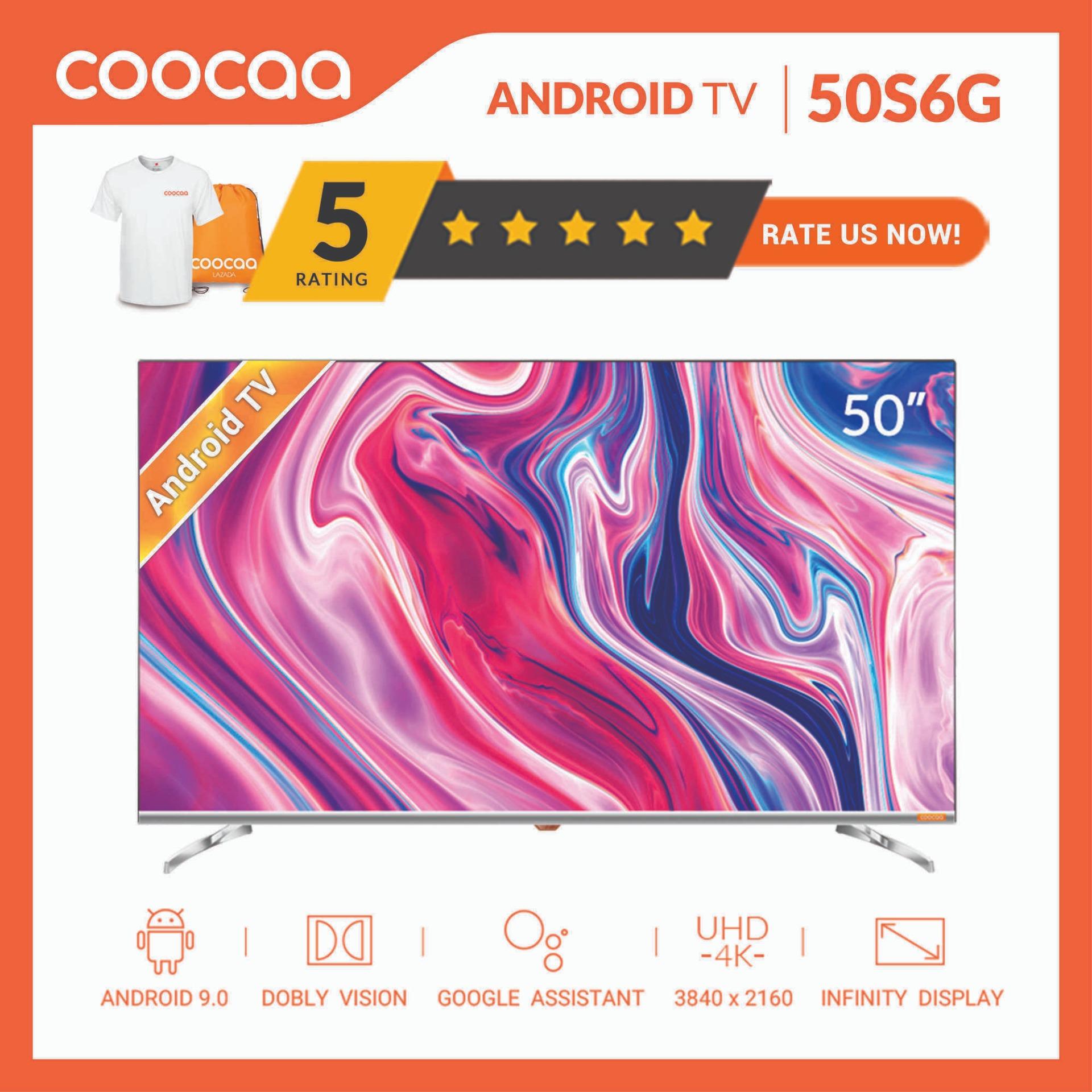 COOCAA 50 inch 4K Android 9.0 Smart LED TV-Frameless Wifi Ultra HD (Model 50S6G)